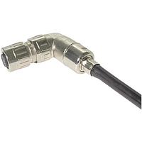 Vỏ Đầu Nối & Dây M12 X-code 8 chân cái có chắn, ép cos, thiết kế mỏng, góc nghiêng, đầu cáp yêu cầu bộ chặn ép cos HARTING 21038814807