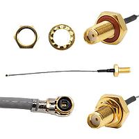 Bộ Cáp RF I-PEX MHF4 L ĐẾN IP67 SMA NỮ BULKHEAD GẮN TRƯỚC 150MM CÁP 1.13 Siretta ASMGA015XC113S11