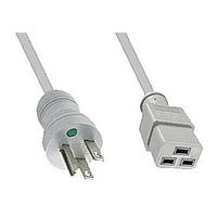 Qualtek Electronics 233082-06 AC Power Hospital Grade Cord 10' GRAY/GRAY PLUG 3 X 14 AWG HOSP