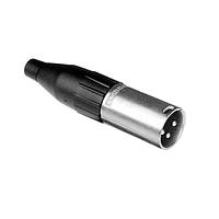 Amphenol Audio AC3MMJ ຕົວເຊື່ອມສາຍສາຍ 3 ໂພນ XLR ຕົວເຊື່ອມສາຍຊາຍ Machined Contact ກວ້າງຕົວຢືດສາຍ Nickel Finish
