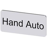 SIEMENS 3SU19000AC810DB0 Labeling Plate, Hand Auto INSCR. LABEL,SILV 12.5 X 27MM, HAND AUTO