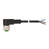 Đầu nối M12 cái 90 độ có cáp, PUR 4x0.34 đen UL/CSA + dây kéo 10m Murrelektronik 7000-12341-6341000
