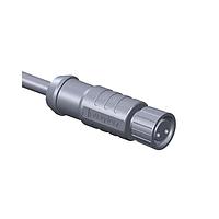 Amphenol LTW M8-02BFFM-SL7C01 Sensor Cables / Actuator Cables SPE, M Series M8 Interface, A Code, Metal, 3A, 02 pins, Female Connector, Female Contact, Straight, Screw Thread, Overmolded, Length 1000mm, IP67 Mated