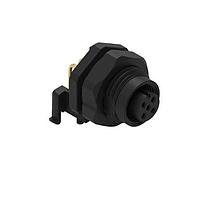 Wurth Elektronik 643240100405 Receptacles WRCIRC M12  Screw  Coding A  Panel PCB  Plastic Right Angled with Panel Nut M16  Female connector, polarity 5