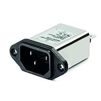 Schaffner FN9222EUB-3-06 Inlets IEC Inlet Filter 250VAC, 3A, Faston, Earth Line Choke, Wide Flange, <5uA