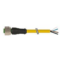 Murrelektronik 7700-12221-U041000 Sensor Cables / Actuator Cables M12 female 0 with cable, TPE 4x22AWG ye UL/CSA, ITC/PLTC 10m