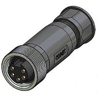 Amphenol CONEC 41-00003 Connectors 4P 7/8 Socket Field Attach Axial