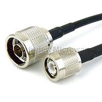 Fairview FMC0103058LF N Male to TNC Male Cable RG-58 Coax and RoHS Compliant