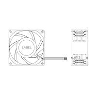 Delta Electronics, Inc. PFB0824DHE-T500 Tubeaxial Tubeaxial Fan, 80x38mm, 24VDC, 132.56CFM, 32.4W, 65dBA, Ball, Leads, IP55