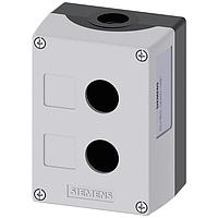 SIEMENS 3SU18020AA000AB1 Enclosure ENC PLASTIC,GREY TOP, 2 HOLE, 22MM,EMPTY