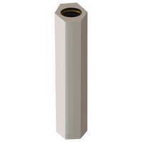 Essentra Components HSM3-6.4-25-1 Hex Standoff,Thrd Fem/Fem,Wht,25MM Spc
