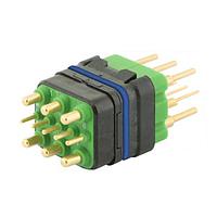 Eaton Souriau-Sunbank 8MQ2M9901RAE046 Modular Connectors - Push Pull MQuick module, sealed, with male straight PCB contacts, tin lead plated