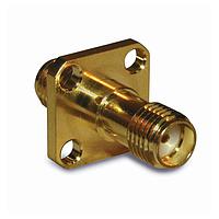 Amphenol RF 132340 RFアダプター - インシリーズ SMAジャックからジャック 4ホールフランジアダプター