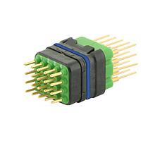 Eaton Souriau-Sunbank 8MQ2M2022RBE046 Modular Connectors - Push Pull MQuick module, sealed, with male straight PCB contacts, tin lead plated