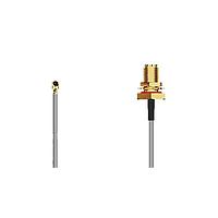 Bộ cáp RF I-Pex MHF I2RPSMA(F) BH, R Mt, có vòng đệm O-ring. Chiều dài 100mm, định hướng F1. Cáp 1.37mm, màu đen GCT (Global Connector Technology) CABLE 138 RF-0100-F1-2