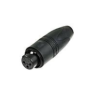 NEUTRIK NC3FXX-HD-B-D Cable Connectors 3P F CBLE END XX HD BLACK CHROME/GOLD