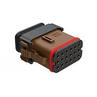 Đầu nối 18 chân có nắp, Khóa D, Màu nâu Amphenol SINE Systems AT16-18SD-EKSR02