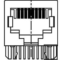 Modular RJ45 1X1, R/A, 10P8C, TAB XUỐNG, CÓ Adam Tech MTJ-88GX1-P285C-HT-D