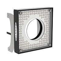 Đèn Vòng Dòng VE 80 x 80 mm; LED Xanh Dương Hiển Thị; 24 V dc; Cáp 0.3 m (1 ft) với Đầu Nối Nam 3 Chân; Kết Nối với Camera Thông Minh VE Banner Engineering LEDBRV80X80M