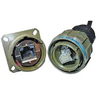 Đầu nối RJF TV trường, ren ngoài J/N RJ45 đồng thau hàng hải Amphenol Socapex RJFTV71BZ