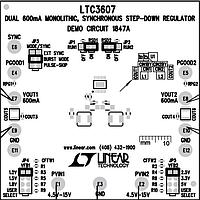 Analog Devices DC1847A Voltage Regulator - Switching Regulator LTC3607EMSE Demo Board - 4.5V = VIN = 15