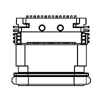 Ổ cắm USB C 3.2 Gen 2x1, R/A SMT, 24 chân, CH 1.63mm, IPX7 Adam Tech USB-C32-S-RA-CS30-WP-BK-TR