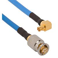 Amphenol SV Microwave FQSMP-085-FRSMPM-060 RF Cable Assemblies SMP F QB to SMPM R/A F 6"Cable