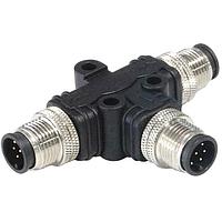 Bulgin PXPPVC08TSFF04AFBBFB Tアダプター M8 Aコーディング 4ピン Tスプリッターメス