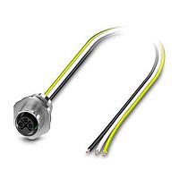 PHOENIX CONTACT 1329908 Sensor Cables / Actuator Cables Front mounting, female, 3-pos, S-code, M16 x 1.5 fastening, 0.5m, 14AWG