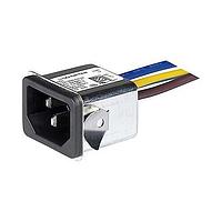 Schurter 3-132-197 Inlets Appliance Inlet with Compact Medical M80 Filter, C14, 스냅인 마운트 전면/후면, 유연한 와이어 연결