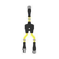 Cáp chia M12 QD; Cáp chia M12 QD cái 0.3 m thân chính 4 chân; Cáp chia M12 QD đực 0.3 m nhánh 1 4 chân; Cáp chia M12 QD cái 0.3 m nhánh 2 4 chân Banner Engineering CSS-M12F41M12M41M12F41