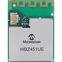 Mô-đun đa giao thức Bluetooth, Zigbee BLE, có che chắn, ăng-ten U.FL, nhiệt độ công nghiệp Microchip Technology WBZ451UE-I