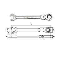 Yato YT-1696 Flexible ratchet combination wrench 32mm