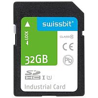 Thẻ SD Công Nghiệp, S-46, 32 GB, Bộ Nhớ Flash PSLC, Nhiệt Độ -40°C đến +85°C Swissbit SFSD032GL3BM1TO-I-HG-2CP-STD