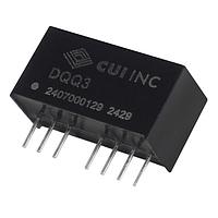 CUI Inc DQQ3-48-D15-S Isolated dc-dc, isolated, 3 W, 18-75 Vdc input, +/-15 Vdc, +/-0.1 A, dual regulated output, SIP