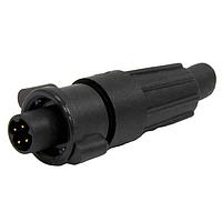 CONXALL 16882-4PG-522W Standard Circular Connector Micro-Con-X Cable End, 4-pin #22, Male, Solder Cup, Bulk