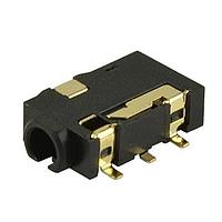 Same Sky (formerly CUI Devices) SJ2-25313A-SMT-TR Phone Connectors 2.5mm gold terminal 3 conductor 0 switch