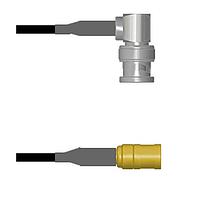 Amphenol Custom Cable Q-0D03W0003024i RF Cable Assemblies BNC-RP/SMB-SP G174 24I