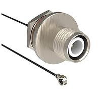 Amphenol RF 095-850-282-250 RF Cable Assemblies AMC4 RA Pl to RP-TNC Str Bkhd Jk IP67 1.13 mm 50 Ohm 250 mm