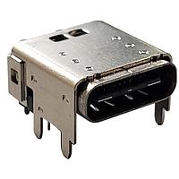 Đầu nối USB Type C USB 4.0 Type C, Gắn cạnh, 40Gbps Adam Tech USB-C40-S-RA-CS5A-A-EH-BK