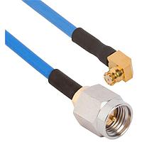 Amphenol SV Microwave FRSMP-085-MSSMA-060 RF Cable Assemblies SMP R/A F SMA Straight M 6"Cable
