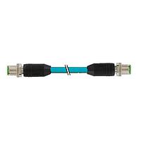 Murrelektronik 7700-48511-S4W0500 Sensor Cables / Actuator Cables M12 male 0 / M12 male 0 8p. shielded Ethernet, TPE 4x2x24AWG SF/UTP CAT5e bu UL/CSA, CM 5m