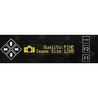 Chèn PC Bay, Ký tự LCD 20x2 Văn bản Vàng Nền Đen Phím B/G kèm Giá Đỡ Đen Matrix Orbital BLK202A-BK-USB-IY