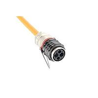 Amphenol PCD Shenzhen EX40202A Circular MIL Spec Connector EX 402 2 Pole Box Mount Receptacle; A Code; Red Flange Surface Color