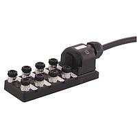 HARTING 090700021200 Sensor Cables / Actuator Cables Sensor Actuator Box M12 Acode 4pin8Ports