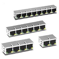 Pulse Electronics J8064D628ANL Magnetic Jack 1X2 TAB DOWN 4-CORE