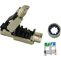 Đầu cắm Modular RJ45 CAT 8.1 đấm dây chấp nhận đường kính cáp 0.157" - 0.236" (4.0 mm - 6.0 mm) Stewart Connector SS-39300-009