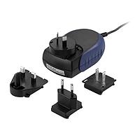 Cincon TR30RAM050-40E02-GY-BK-LEVEL-V ອາເດັດເຊັດປລັກທີ່ສາມາດແປປ່ຽນໄດ້, ລະດັບ V, ຕິດຜນວງກົງຝາ, ເກມດິກ, 30 ວັດ, ອິນພຸດ 90-264VAC, ອອກ 5VDC, 4.0x1.7x9.5mm, ມຸມຂວາ, ສາຍ DC 1220mm, ກະແປງສີເທົາ