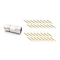 Amphenol SINE Systems MA7CAP1600-S2-KIT Standard Circular Connector 16 position straight plug connector kit, threaded, P Type, counter-clockwise insert, 7.5-11mm cord grip, male contacts included