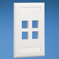 Panduit NK4FEIY Wire Labels & Markers NK 4-port Sngl gang flush mount vert
